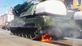 SA-11 "Buk" Missile System Catches Fire During Victory Day Parade